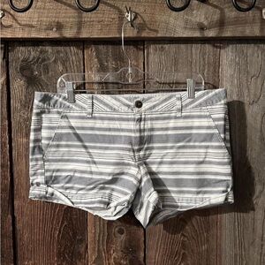 Striped Gray Women's Shorts